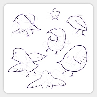 Doodle Birds Magnet